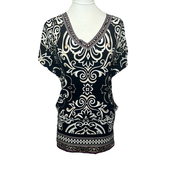 WHBM Abstract Printed  Blouse - Picture 2 of 6